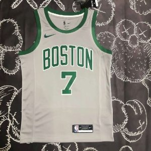 Herren Jaylen Brown Grau Team Trikot