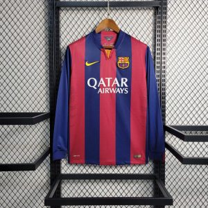 Barcelona 2014/2015 Heim Langarm Retro Trikot