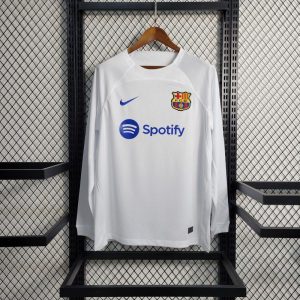 Barcelona 2023/24 Auswärts Trikot mit langen Ärmeln