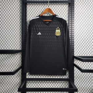 Argentinien 2023/24 Schwarz Langarm Trikot