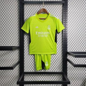 Real Madrid 2023/24 Grünes Torwarttrikot für Kinder