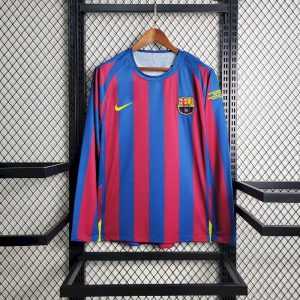 Barcelona 2005/2006 Home UCL Edition Lange Ärmel Retro Trikot