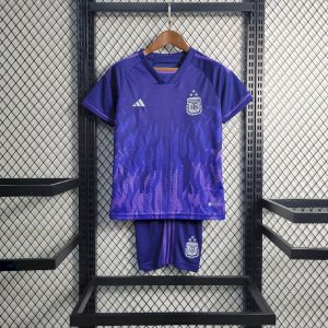 Argentinien 2022 Word Cup 3-Stars Auswärts Kinder Trikot
