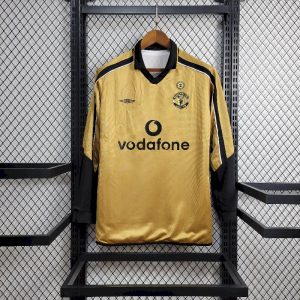 Manchester United 2001/02 Centenary Reversible Away und dritte lange Ärmel Retro Trikot