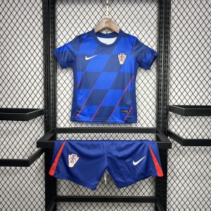 Kroatien 2024/25 Euro Auswärts Trikot für Kinder