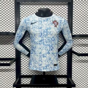 Portugal 2024/25 Euro Away Trikot mit langen Ärmeln - Spieler Versi