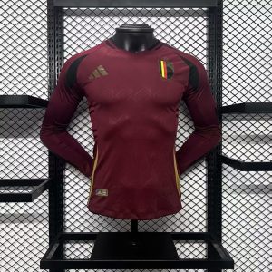 Belgien 2024/25 Euro Home Langarm Trikot Spieler Version