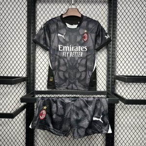 AC Milan 2024/25 Torwart Trikot Schwarz Kinder Kit