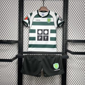 Sporting CP 2001/03 Home Kinder Retro Trikot und Shorts