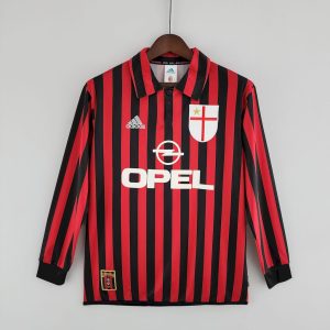 AC Mailand 1999/00 Home lange Ärmel Retro Trikot