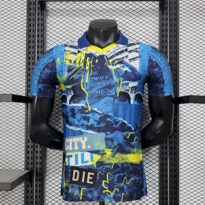 Manchester City 2025/26 Blau Sonderausgabe Trikot Spieler Version