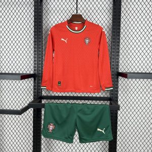 Portugal 2025/26 Heimtrikot mit langen Ärmeln für Kinder