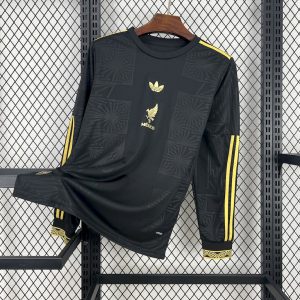 Mexiko 2025/26 Gold-Schwarz Langarmtrikot