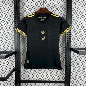 Mexiko 2025/26 Gold-Schwarzes Trikot für Damen