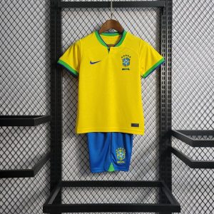 Brasilien 2022 Weltmeisterschaft Heimtrikot für Kinder