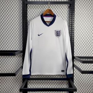 England 2024/25 Euro Heim Trikot mit langen Ärmeln