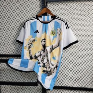 Argentinien 2023/24 Weltmeisterschaft Gedenkausgabe Trikot
