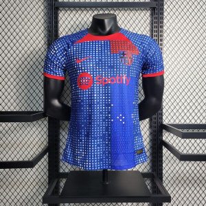 Barcelona 2023/24 Blau Training Jersey Spieler Version