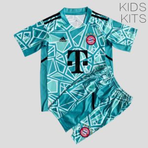 Bayern München 2022/23 Torwart Trikot Kinder - See Blau