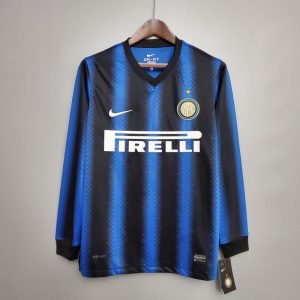 Inter Mailand 2010/11 Heim Langarm Retro Trikot