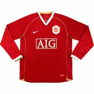 Manchester United 2006/07 Heim Trikot mit langen Ärmeln Retro