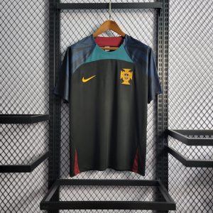 Portugal 2022/23 Schwarzes Pre-Match Trainingstrikot