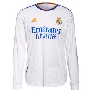 Real Madrid 2021/22 Home Authentic Lange Ärmel Jersey Spieler Version
