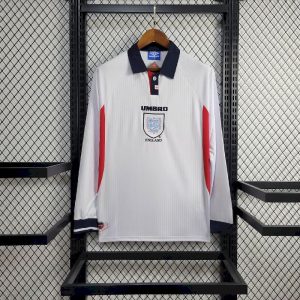 England 1998 Heim Trikot lang Retro