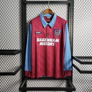 West Ham United 1995/97 Heim Langarm Retro Trikot