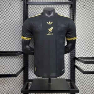 Mexiko 2025/26 Gold- Schwarzes Trikot Spieler Version