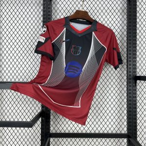 Barcelona 2025/26 Schwarzes und rotes Sondermodell Trikot (mit Champions League)