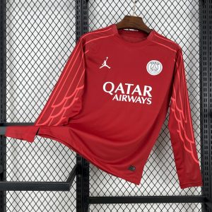 Paris Saint-Germain 2025/26 Rotes Torwart Trikot mit langen Ärmeln