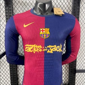 Barcelona 2024/25 Travis Scott Edition Langarmtrikot Spieler Version