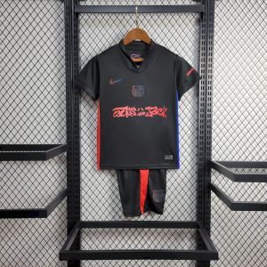 Barcelona 2024/25 Travis Scott Edition Auswärts Trikot für Kinder