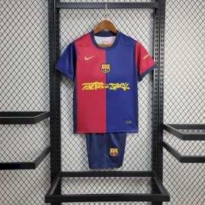 Barcelona 2024/25 Travis Scott Edition Heimtrikot für Kinder