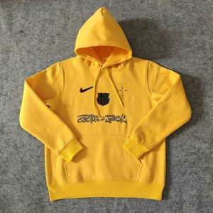 Barcelona 2025 Travis Scott Edition Gelb Fußball Hoodie