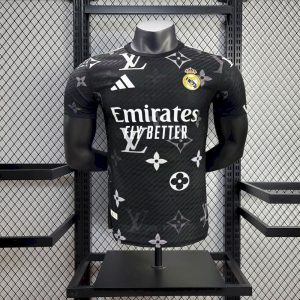 Real Madrid 2025/26 Schwarzes Louis Vuitton Trikot, Spielerversion